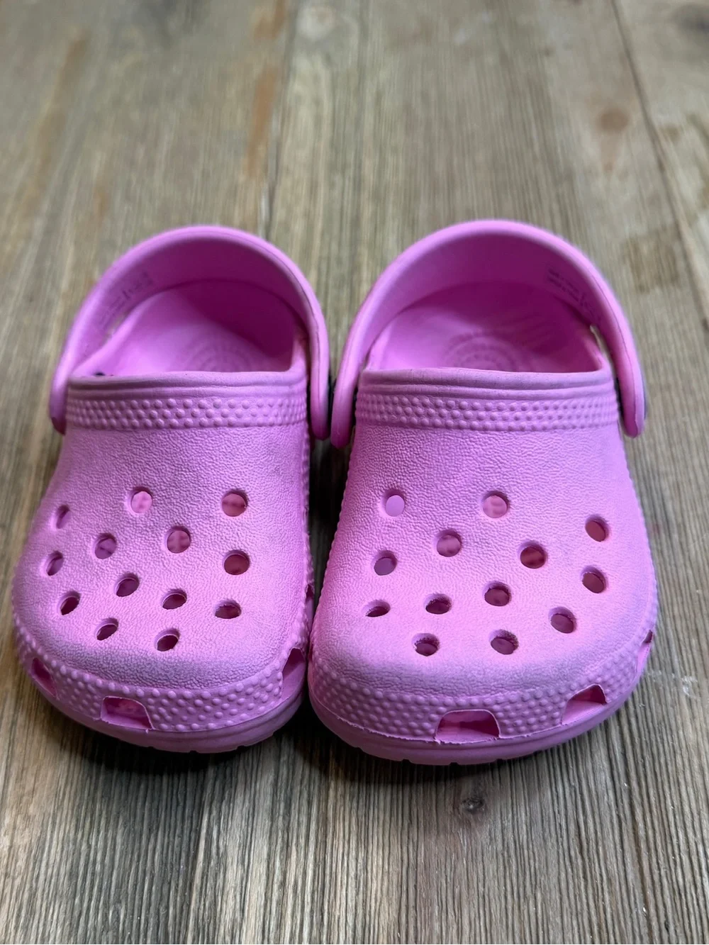 CROCS Kids Pink Slip-On Clog Shoes size C2/3